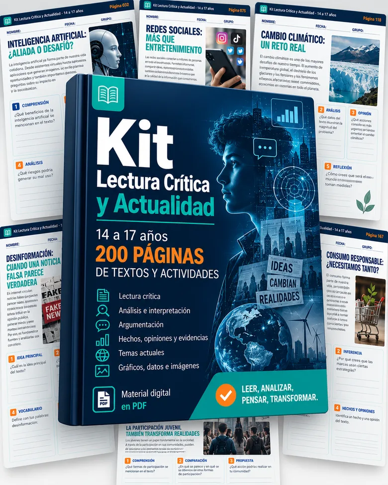 Kit completo · 200 páginas de textos y actividades