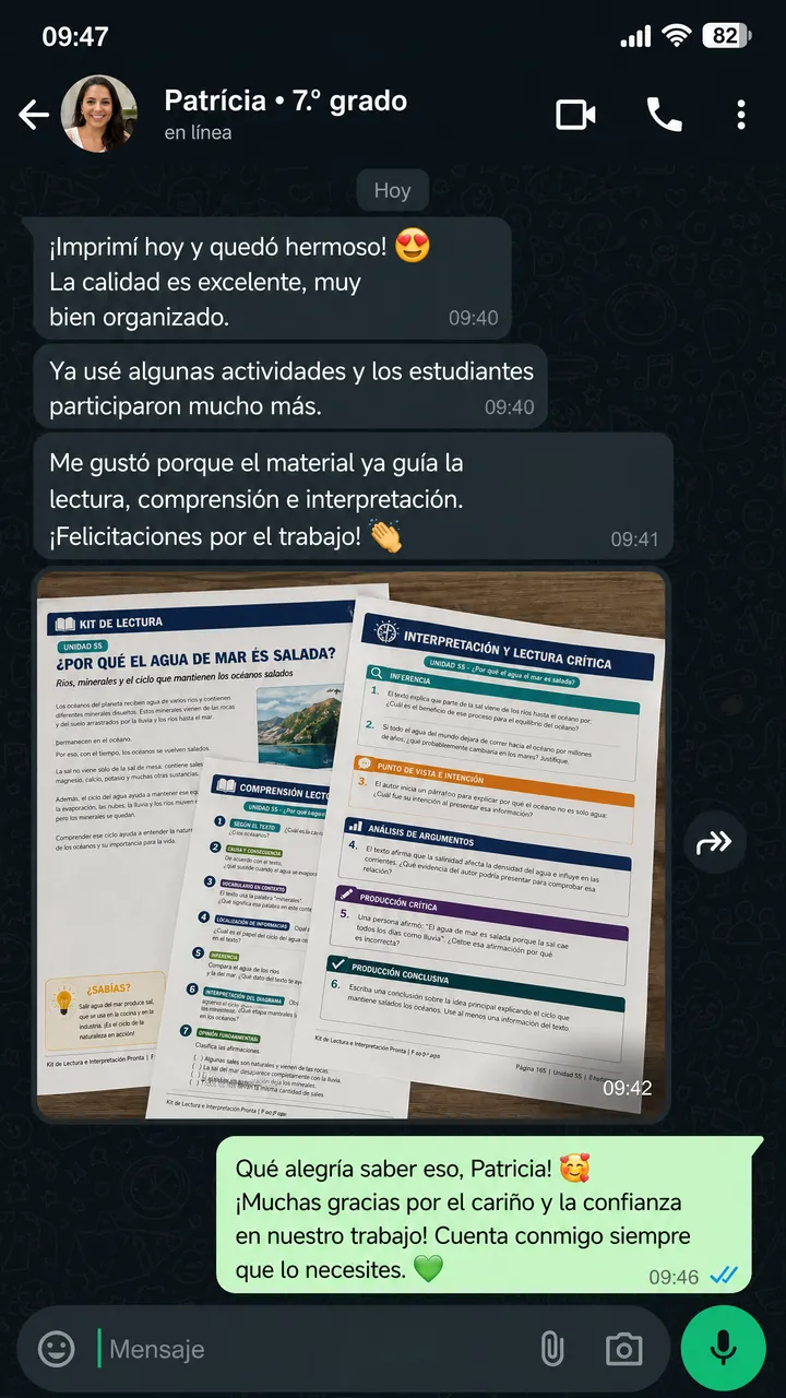 Testimonio de Patrícia, docente